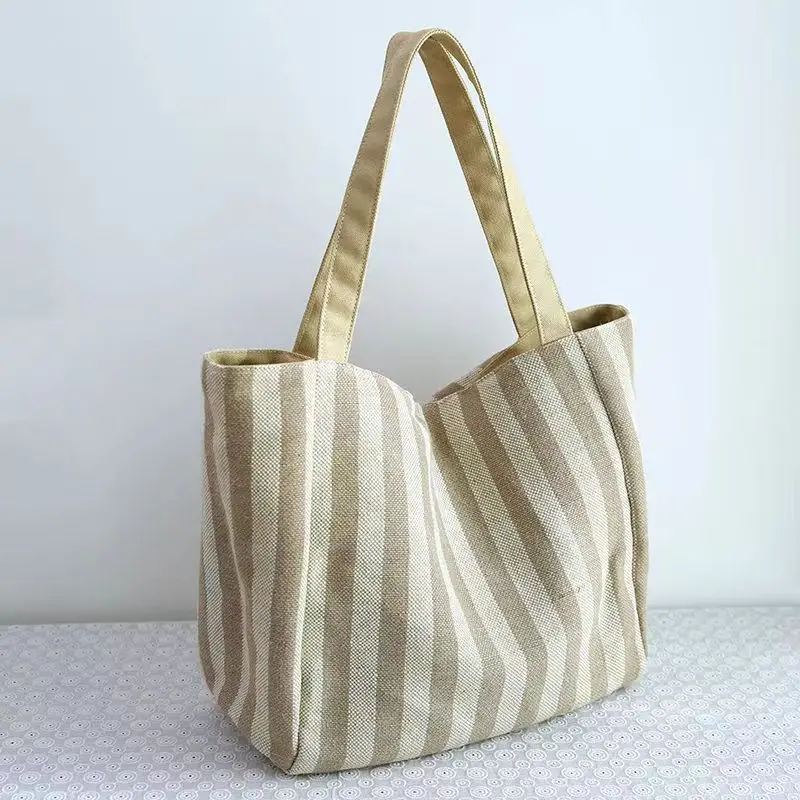 

new one-shoulder portable canvas bag ins commuting simple casual tote bag JM0524