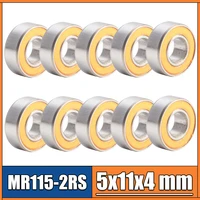 mr115rs bearing 10pcs 5x11x4 mm abec 3 hobby electric rc car truck mr115 rs 2rs ball bearings mr115 2rs orange sealed