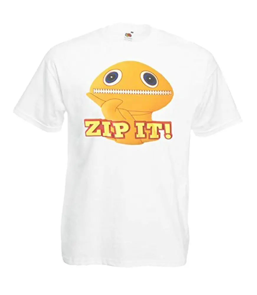 Футболка унисекс Zip It 1980-х годов Zippie Spoof Rainbow с цитатой по телешоу