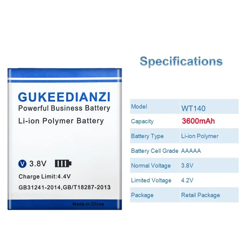 Аккумулятор GUKEEDIANZI большой емкости WT140 3600 мАч для Nokia C01 PLUS C01PLUS TA-1396