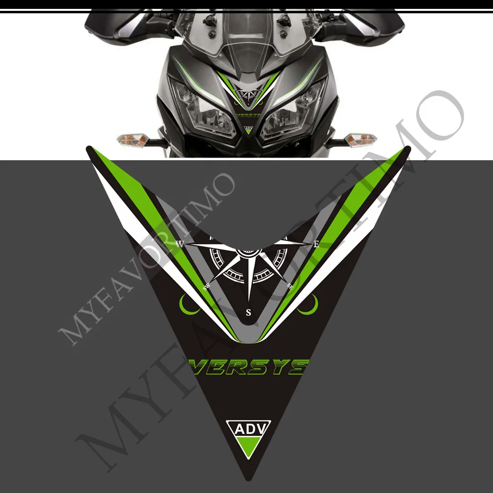 

Motorcycle Tank Pad Stickers Decals Protector Gas Fuel Oil Kit Knee Fish Wind Deflector For Kawasaki Versys 650 LT Touring