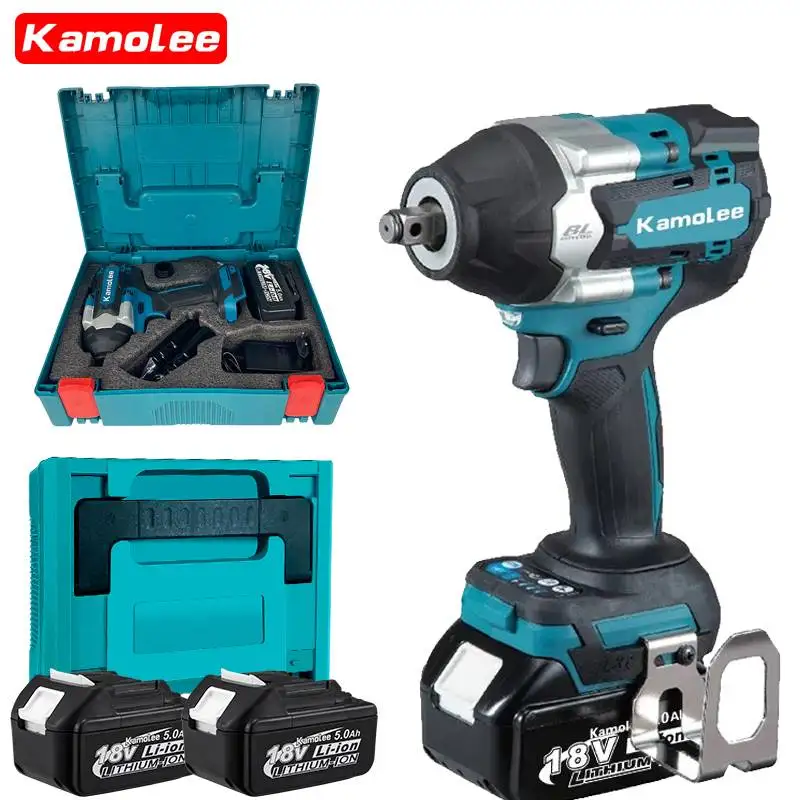 

【1800N.m】Bottom Price Kamolee DTW700 Electric Impact Wrench 1800 N.m High Torque 1/2 Inch Compatible With 18V Makita Battery