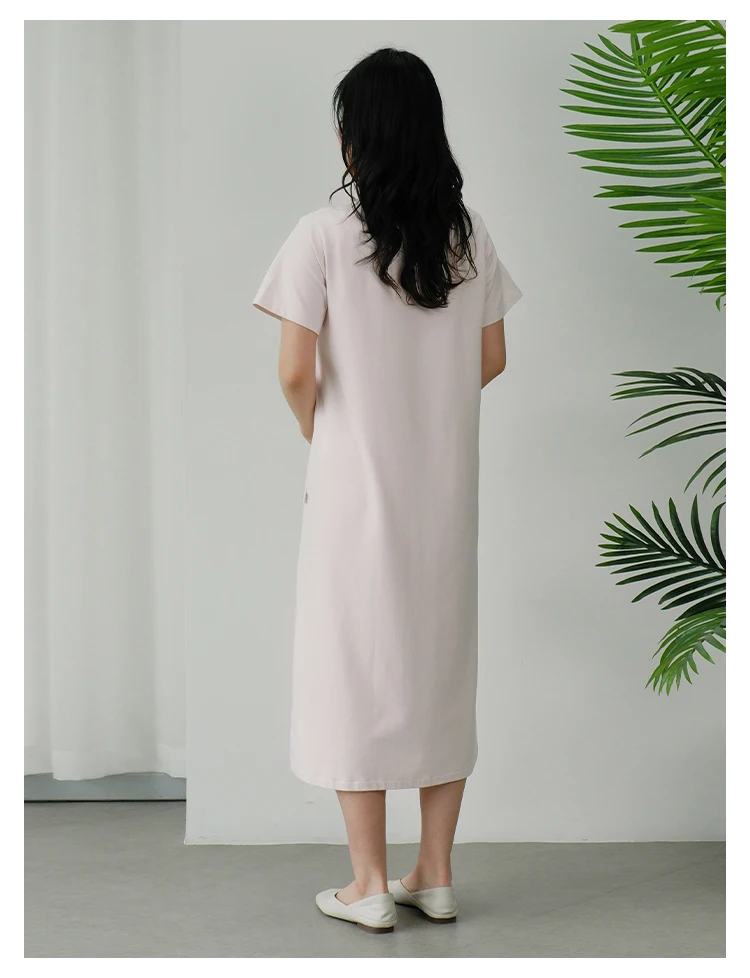 One Piece Ladies Room Wear  Night Dress Women Gelato Pique Nightwear Summer New Women's Nightdress Lion Rabbit Printed