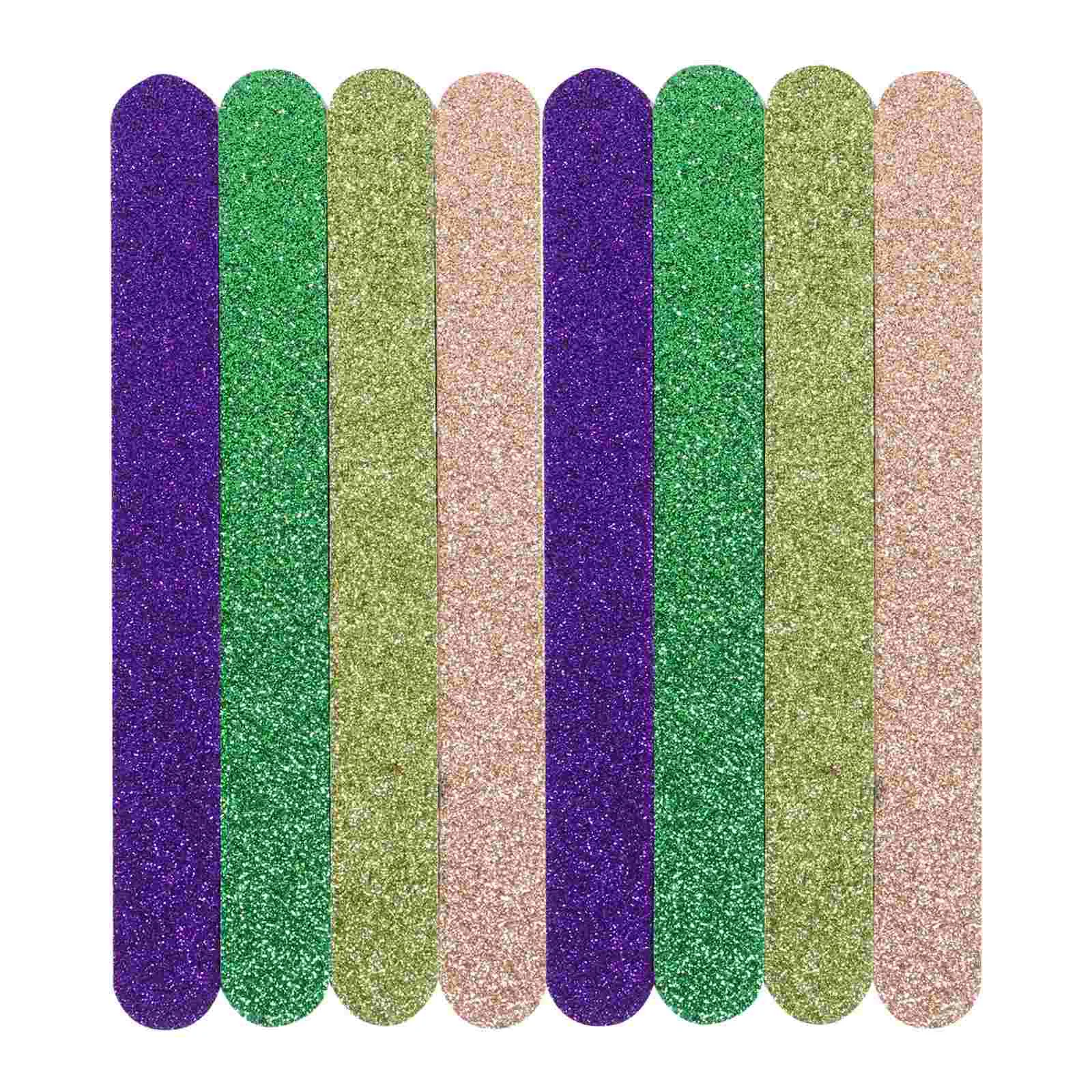 

20 Pcs Glitter Nail File Emery Boards Files Pedicure Natural Nails Grit Professional Women Acrylic King Manicure Care