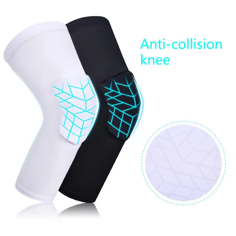 1Pc Knee Protector High Stretchy Not Sweaty Non-slip Soft Fabric Tear Resistant Knee Protection Honeycomb Men Women Knee Pad Sle