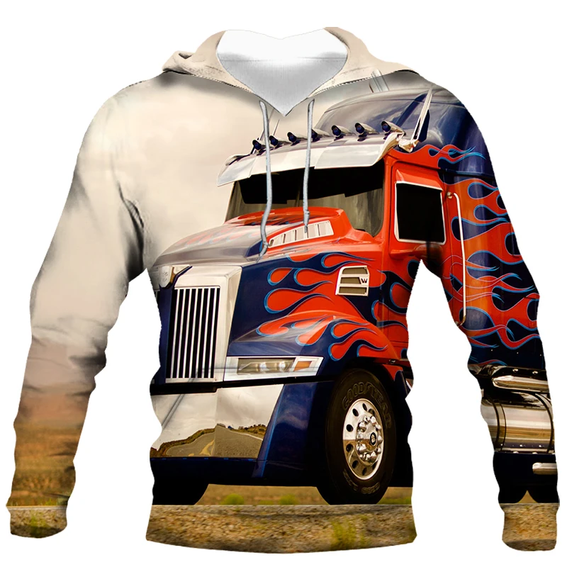 

European and American fashion trend men's clothing sweater casual 2021 winter new loose 3D digital printing fashion sweater