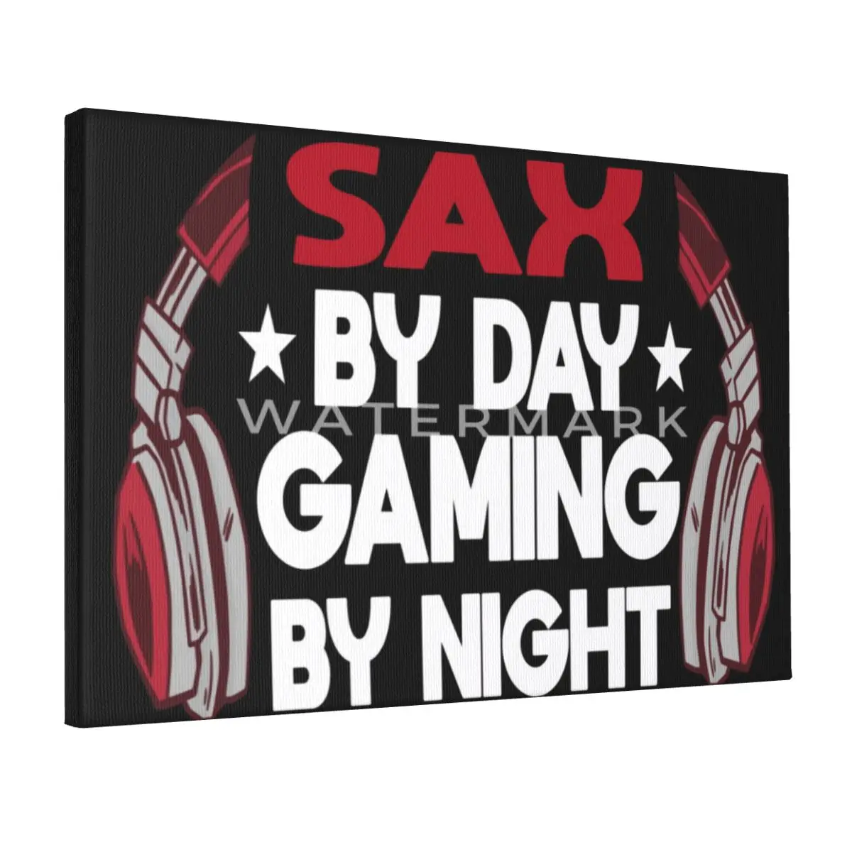 

Gamer-saxophone-jazz-band-sax-gaming-birthday-gift Canvas Frameless Painting With Metal Hooks Bedroom Holiday Waterproof