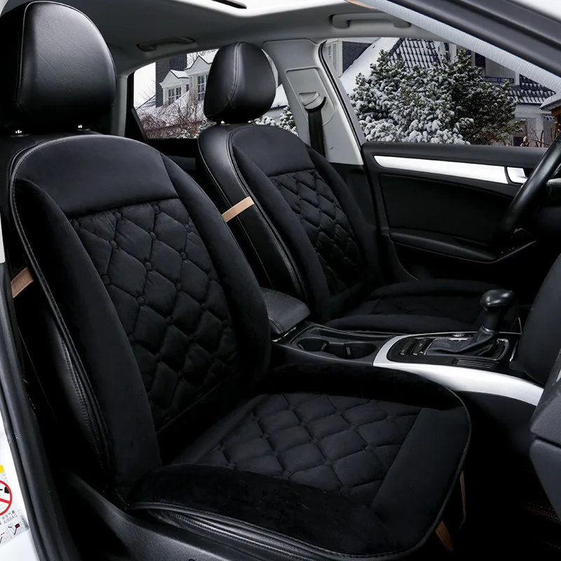 

Теплый чехол для автомобильного сиденья, универсальная зимняя плюшевая подушка, искусственный мех для автомобильного сиденья, защитный ко...