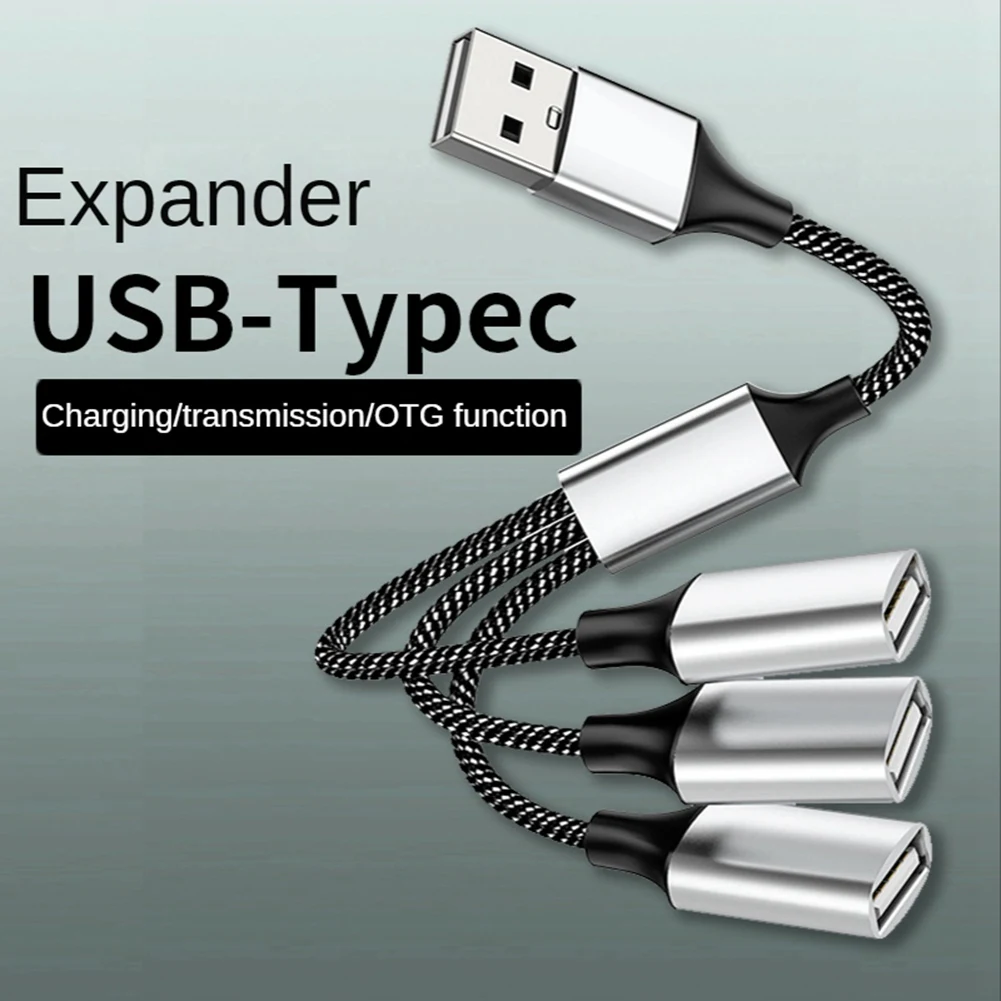 

USB-концентратор на USB 2,0 с тройным USB портом, адаптер OTG, кабель Hab, зарядный преобразователь данных, USB-разветвитель, USB a на 3 USB