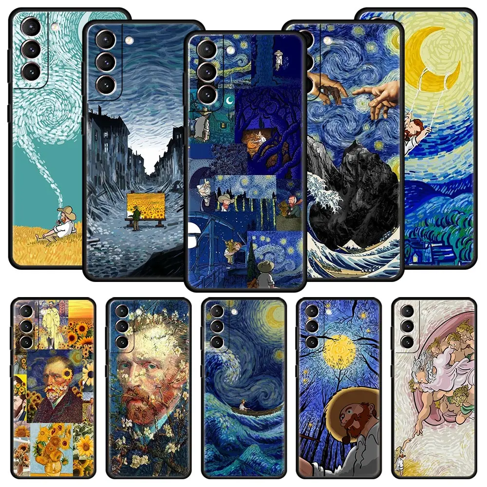 

Art Aesthetic Van Gogh Starry Phone Case For Samsung Galaxy S22 S21 S20 FE Ultra 5G S10 S10E S9 S8 Plus Note 10 20 Soft Cover