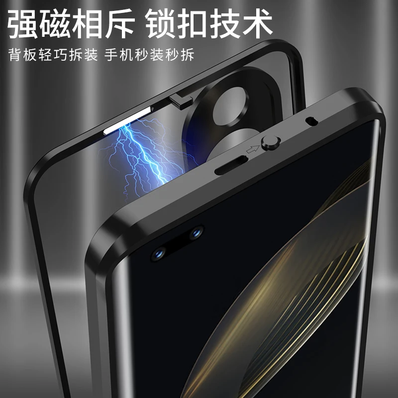 Aluminium Alloy Metal Frame For Huawei Nova 11 Pro Case Tempered Glass Back Cover Metal Bumper Camera Lens Protector Funda