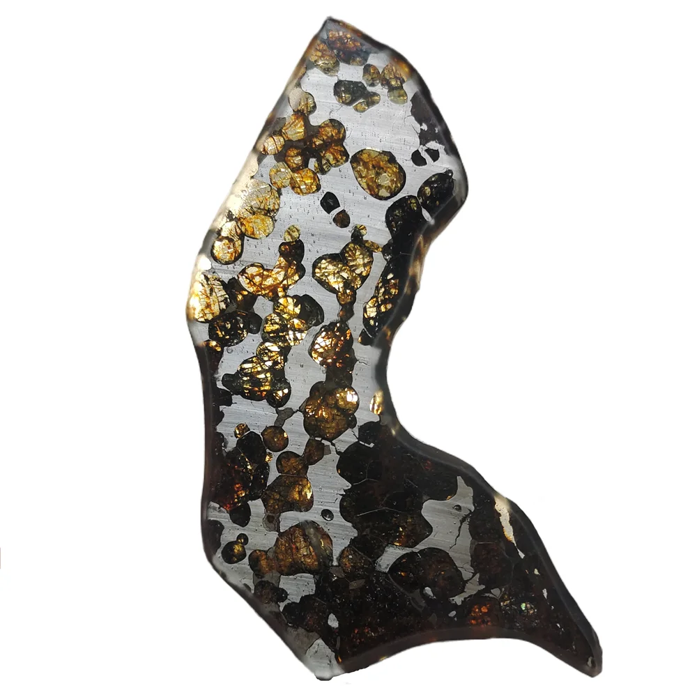 Высококачественный образец оливкового метеорита Brenham натуральный материал