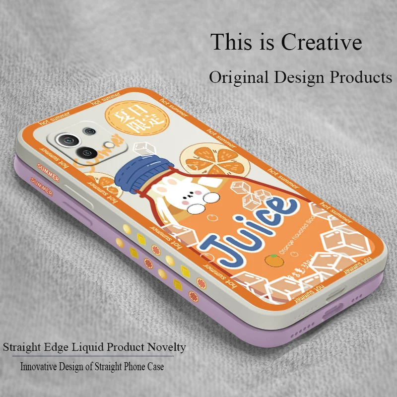 

Fun Juice Liquid Case For Xiaomi Mi 11 lite Ultra 11i 11T 10T 9T Pro Lite 10 10S 9 8 lite Pro Poco F2 X2 F3 Pro Phone Cover Case