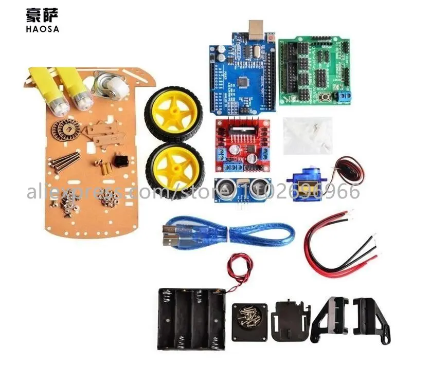 

1 шт. двигатель для отслеживания обхода умный робот автомобильный комплект шасси кодер скорости Аккумуляторный блок 2WD Ультразвуковой Модуль для комплекта Arduino