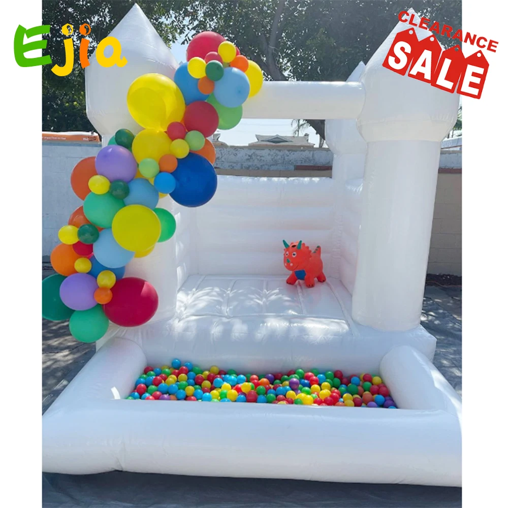 Белый надувной Свадебный домик для прыжвечерние с шариками | Игрушки и хобби