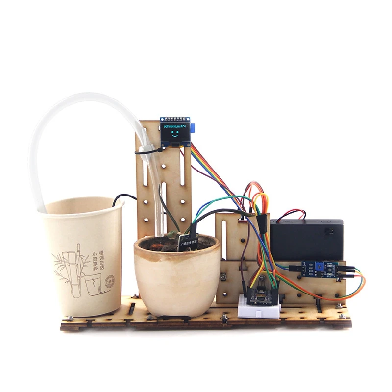 

Soil Moisture Detection And Automatic Watering System With Mini Expressions Reminder, Compatible With For Arduino