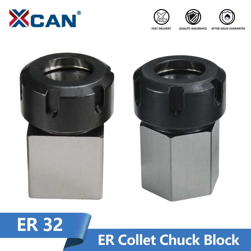 

XCAN Square HEX ER32 Collet Block Chuck Hard Steel Hex ER Spring Chuck Block For CNC Lathe Engraving Cutting Machine Tool Holder