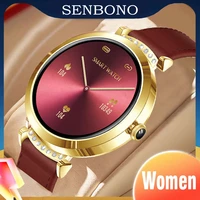 senbono 2022 new smart watch women ip68 waterproof heart rate monitor bluetooth answer dial call smartwatch men for android ios