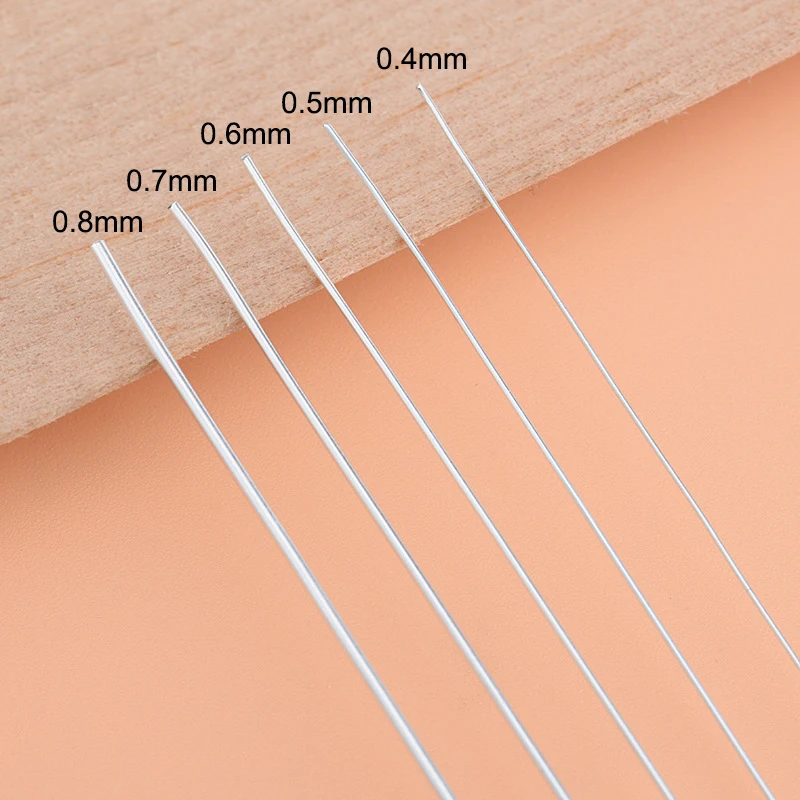 0.4-0.8mm 925 Sterling Silver Wire For Jewelry Making Metel Thread Silver Line For Necklace Bracelet Earring Making One Meter