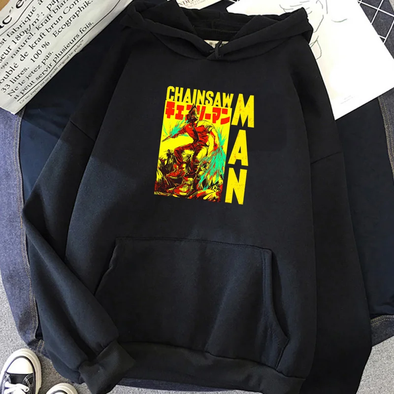 

Makima Chainsaw Man Pochita hoodies male grunge Ulzzang manga y2k aesthetic male clothing hip hop y2k aesthetic