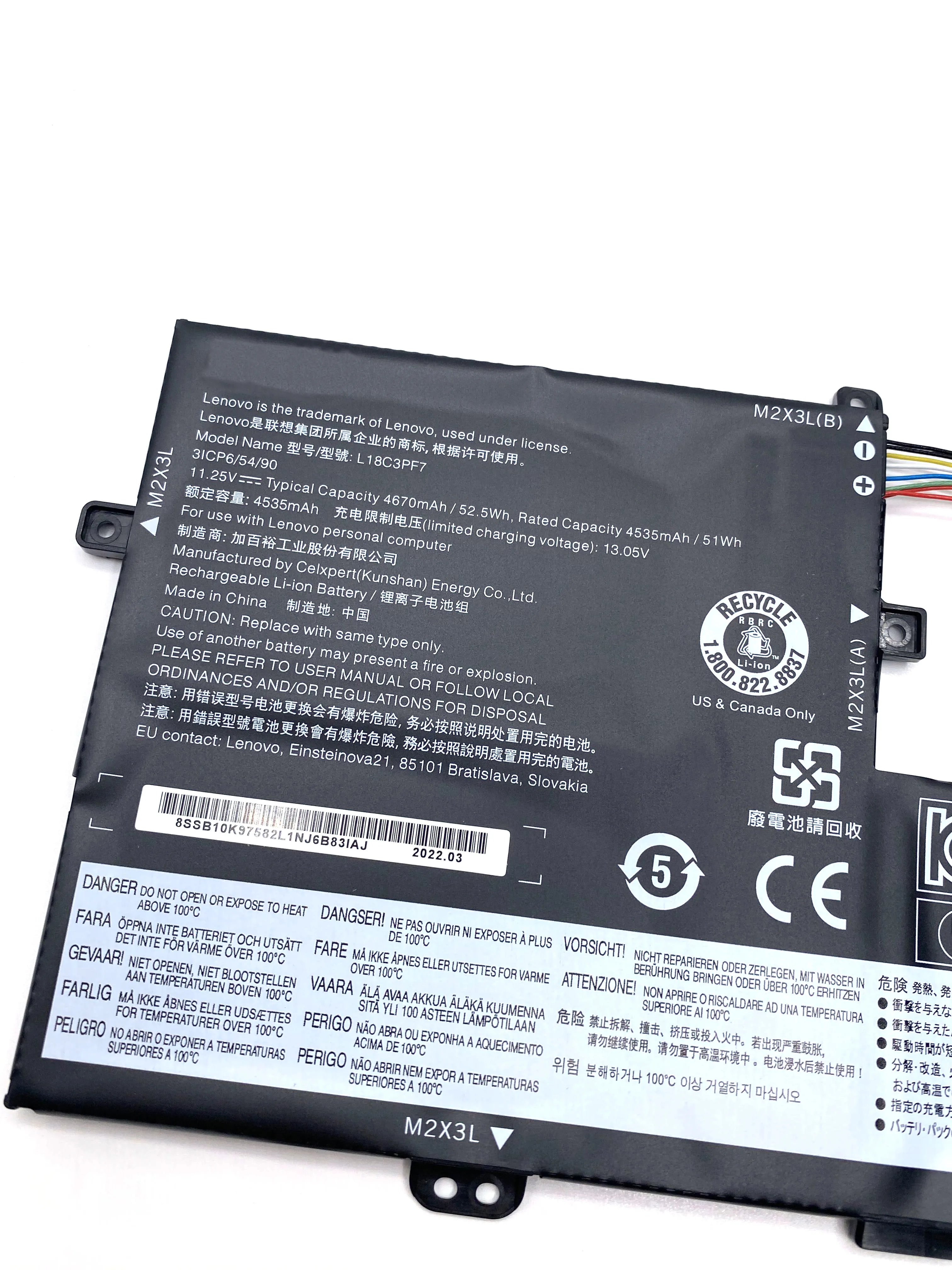 L18C3PF7 Аккумулятор для ноутбука Lenovo Ideapad S340-1414IWL S340-15IWL L18L3PF3 L18C3PF6 L18M3PF6 L18M3PF7 XiaoXin 14-2019