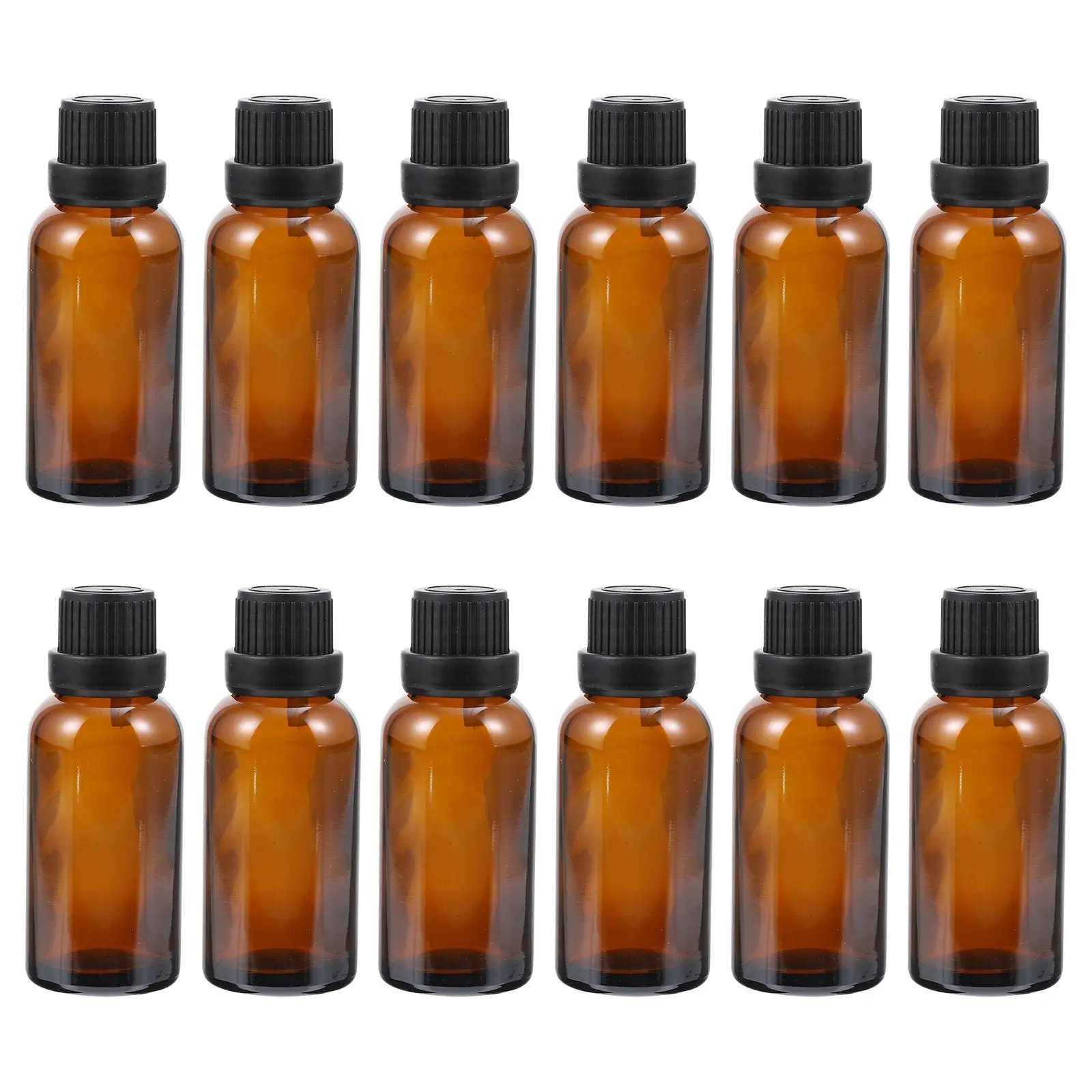 

12pcs 10/15/20/30ml Mini Essential Oil Bottle Sample Jar Refillable Bottles Glass Vials Cosmetic Container