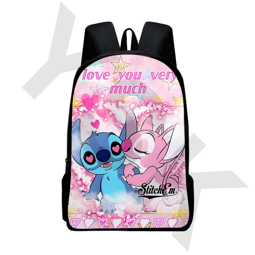 

MINISO Disney 3D Printed Stitch Schoolbag Backpack for Primary and Secondary School Students Cartoon Men and Women Mochila