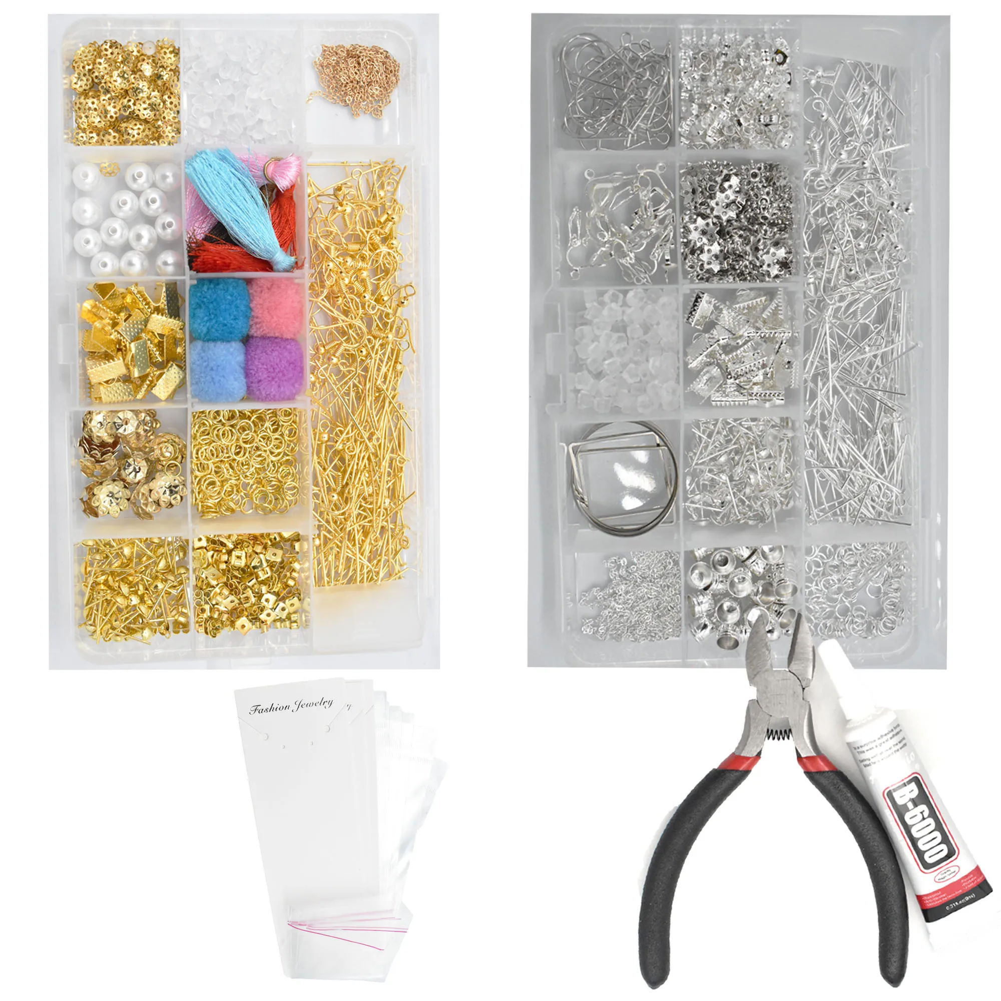 

Набор для изготовления ювелирных изделий для взрослых, набор инструментов для самостоятельного изготовления ожерелья, браслета, сережек, п...