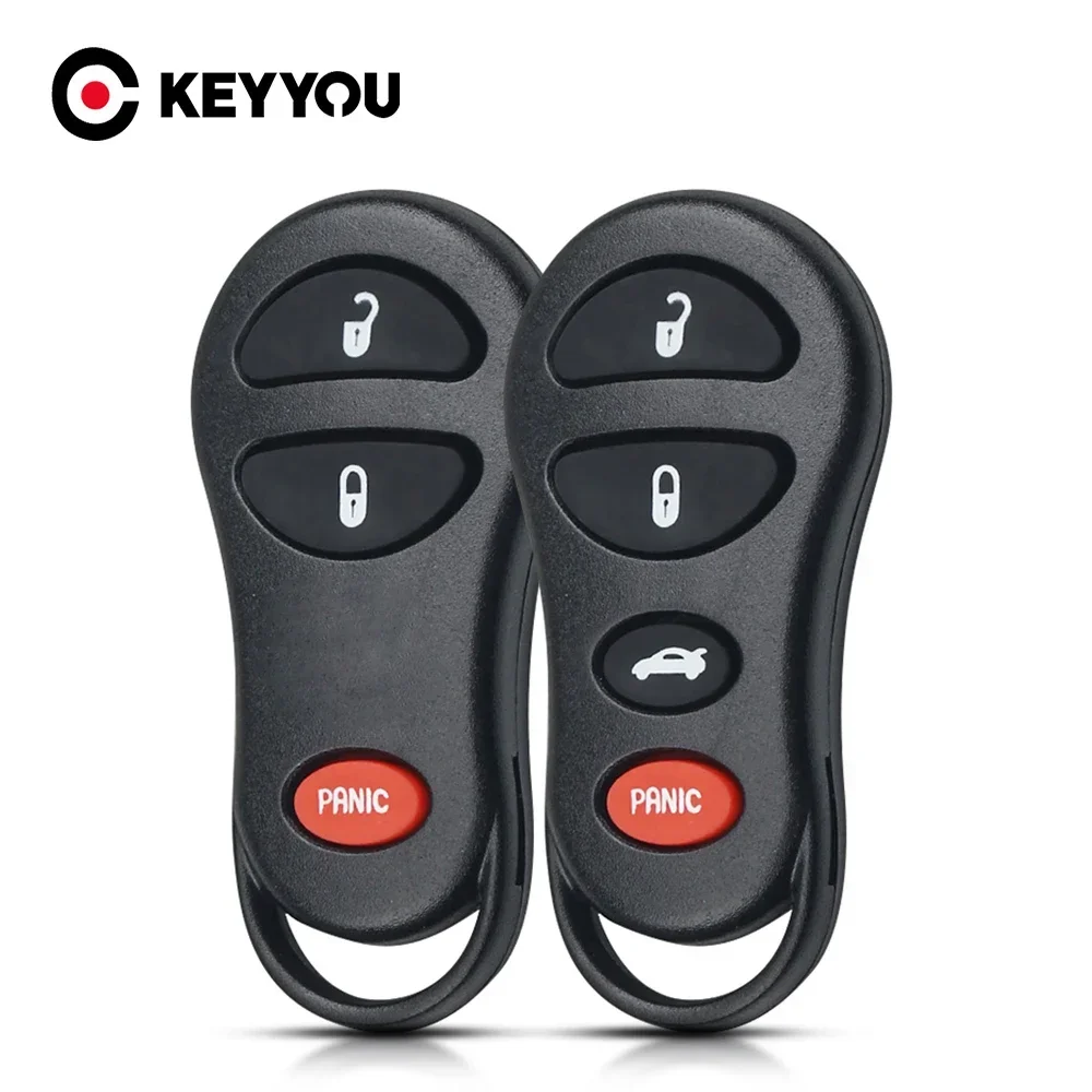 KEYYOU 10 шт. 3/4 кнопок запасные ключи для автомобиля Chrysler Voyager Cruiser Dodge Ram Dakota Jeep Cherokee