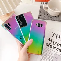 new colorful rainbow hard plastic clear back phone case for samsung s20 s21 s22 ultra s10 plus s20fe note 20 10 a90 a22 a32 5g