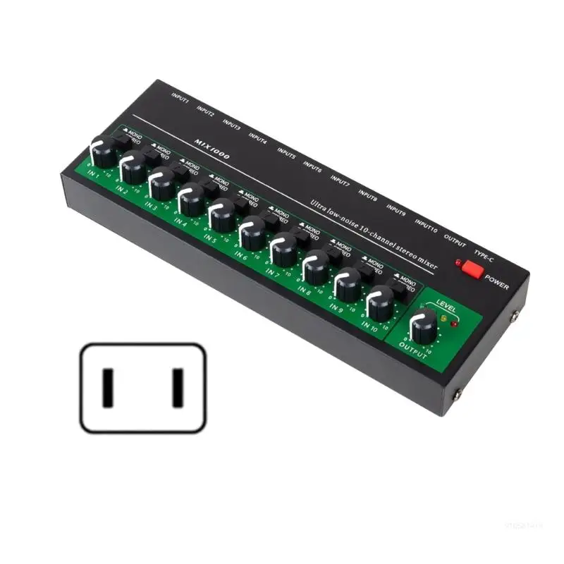 10-канальные микшерные консоли цифровой мобильный мощный микшер стерео USB для