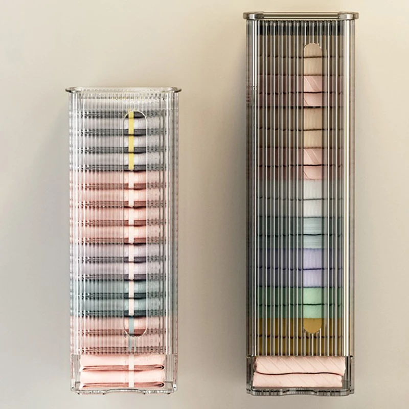 Коробка-органайзер для хранения трусиков нижнего белья и носков настенный