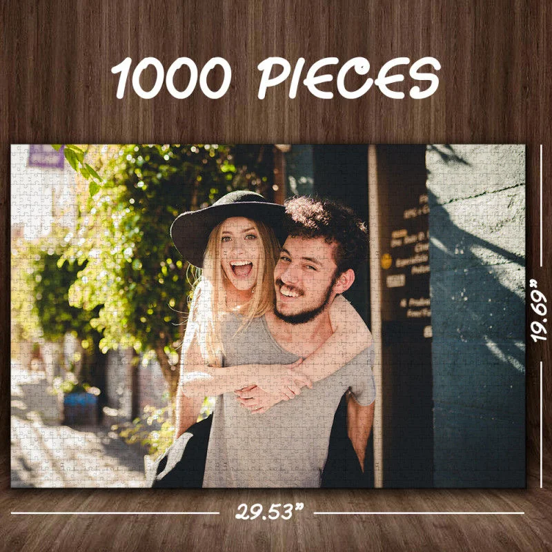 Personalized Wood Photo Puzzle Gifts,Custom Family jigsaw for Mothers Day