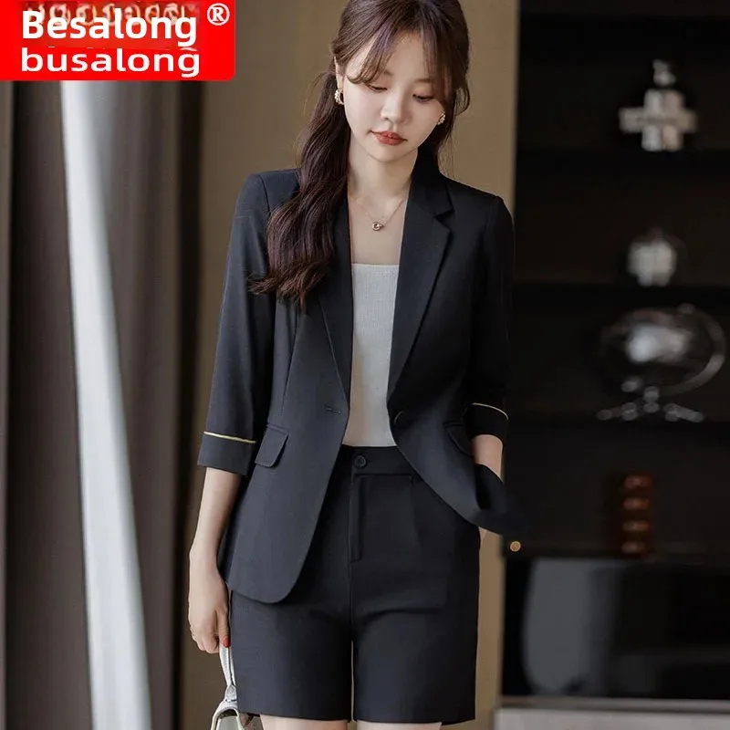 2024 новый женский профессиональный деловой костюм в западном стиле со средними