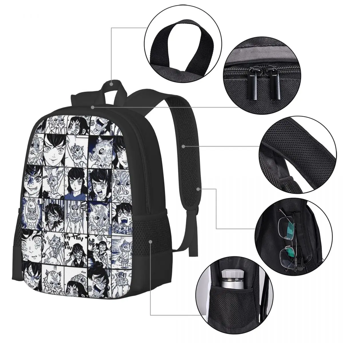 Kimetsu No Yaiba,Inosuke Backpack for Girls Boys Travel RucksackBackpacks for Teenage school bag