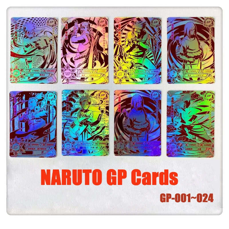 

KAYOU Naruto Anime Characters Uzumaki Naruto Uchiha Itachi Sasuke GP Collecting Cards Children's Gifts Red Gold GP Card 001~024