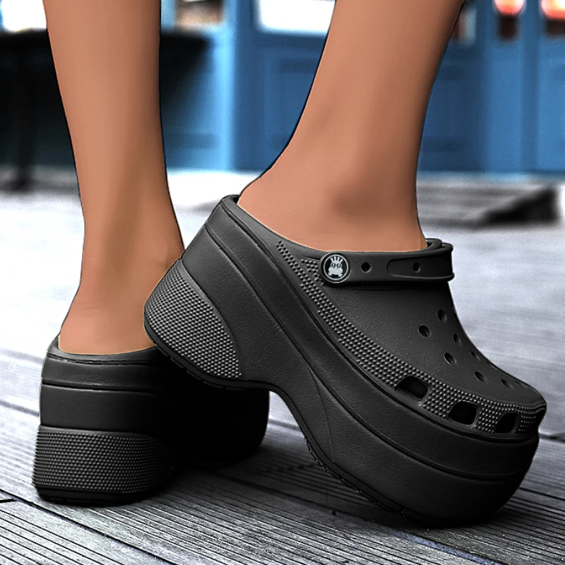 

Женские сандалии на платформе, садовые сандалии, пляжные шлепанцы для увеличения роста, лето 2022