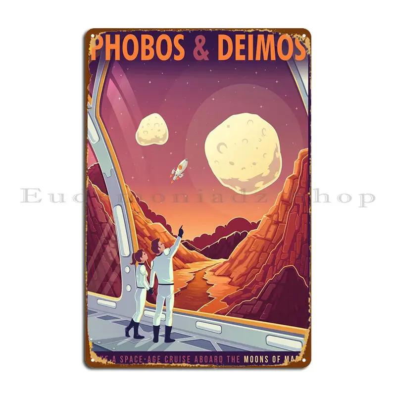 Металлический плакат Phobos и Deimos настенное украшение для гостиной фотообои
