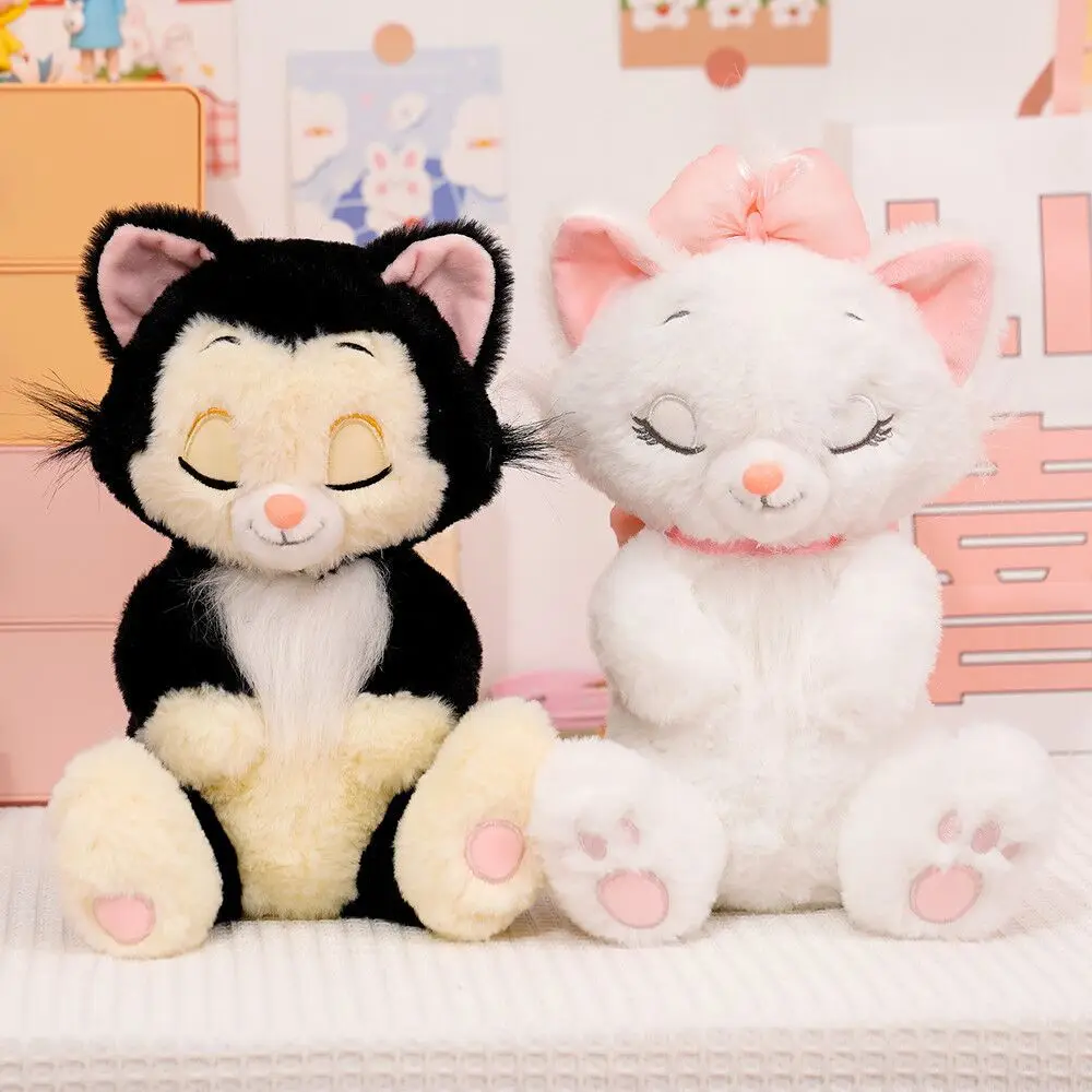 

25/40cm Disney Plush Toy Cute Girl Heart Cartoon Anime Figaro Marie Cat Sleeping Pillow Doll Children Couple Christmas Gift