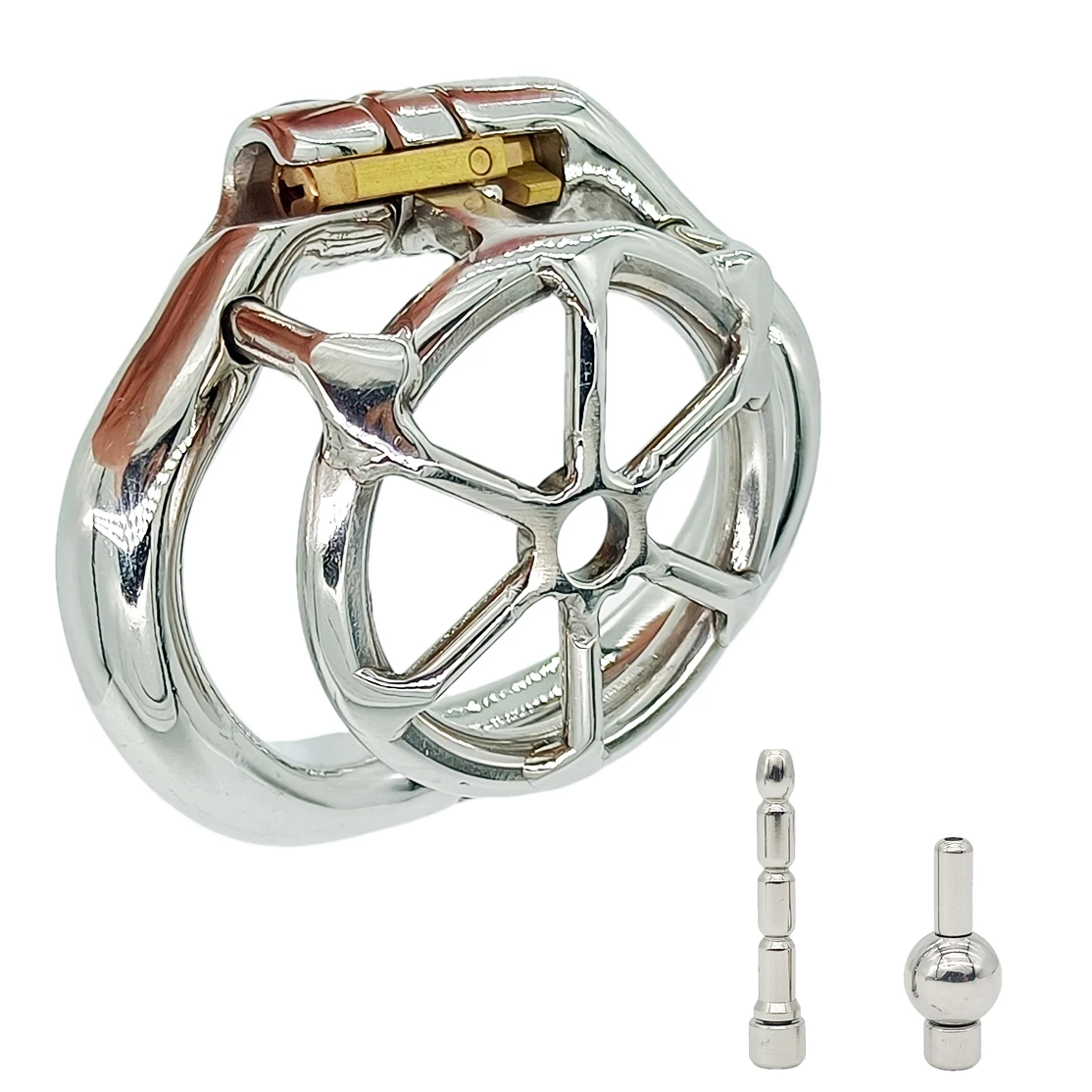 Мужская Супер Маленькая плоская клетка целомудрия из нержавеющей стали