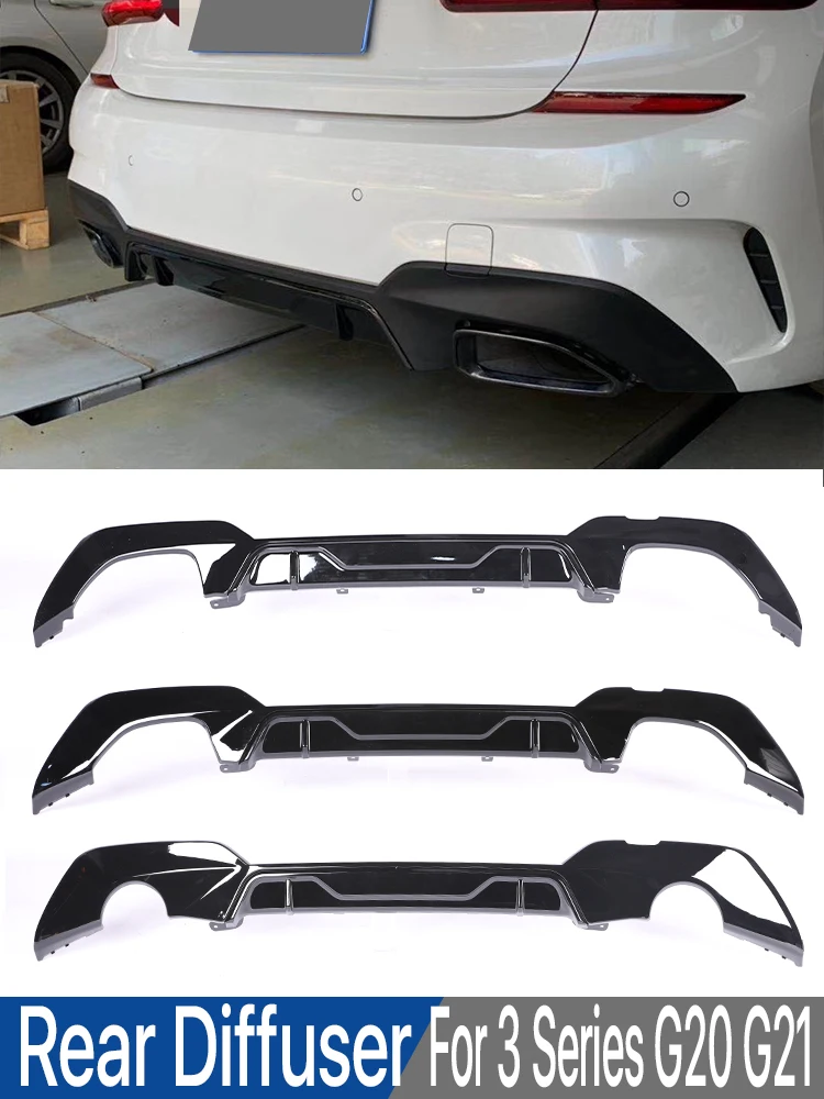 

Rear Bumper M Performance Diffuser Spoiler Lip Body Kit For BMW 3 Series M340i 325i 320i G20 G21 2019 2020 2021 M Tech Sport