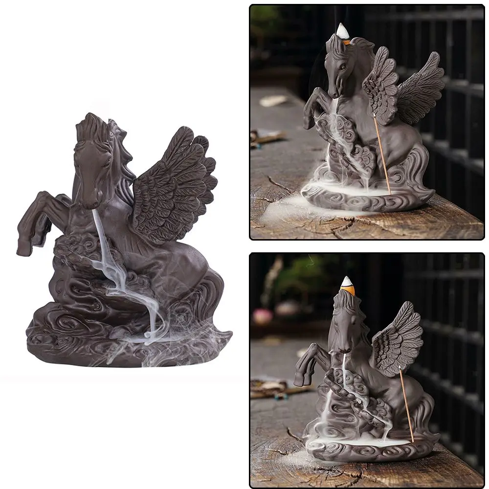 

Керамическая подставка для благовоний с орнаментом, ароматерапевтическая горелка с обратным потоком, для украшения дома