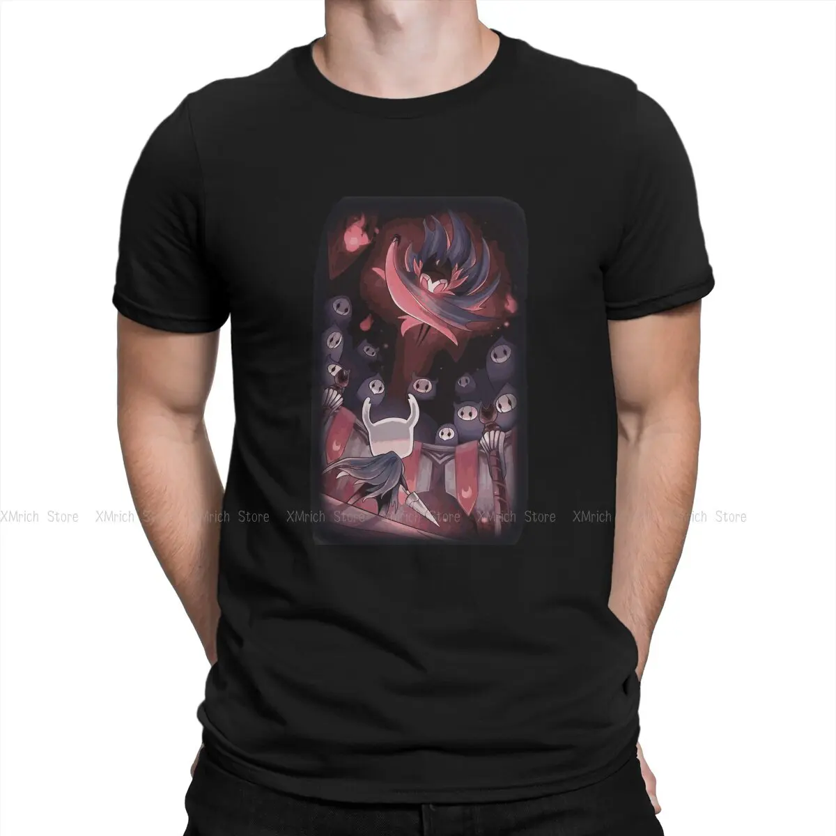 

Men's The Knight Facing Master Grimm T Shirts Hollow Knight Game Pure Cotton Clothes Fashion Crewneck Shirt Gift Idea T-Shirt