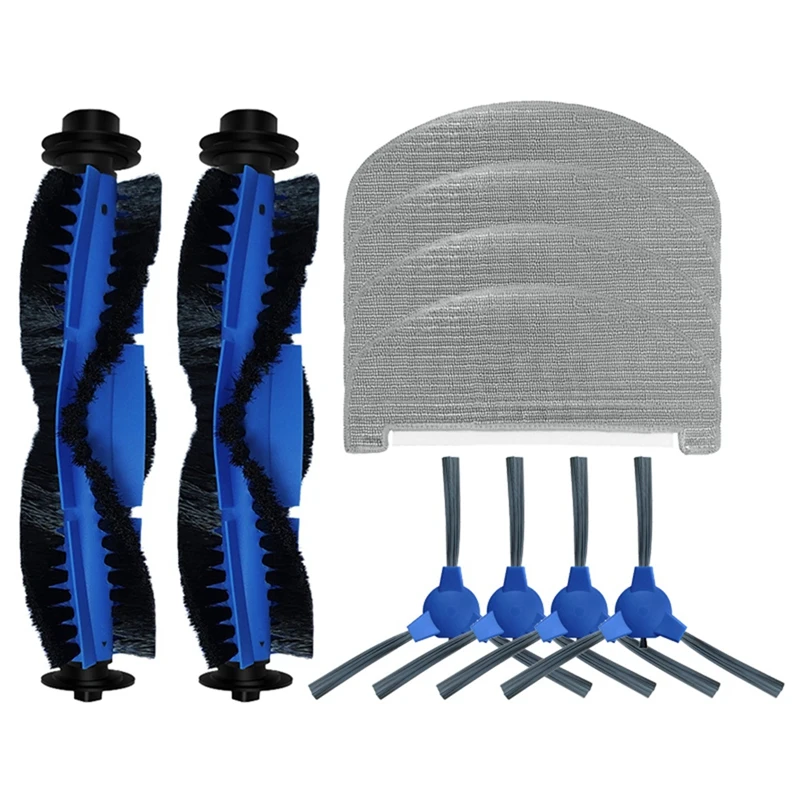 

For Eufy G40/G40 Hybrid Main Roller Brush Side Brush Mop Cloths Replacement Accessories 10PCS