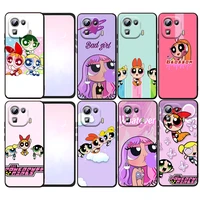 powerpuff girls anime phone case for xiaomi mi 12x 12 11 11t 11i 10t 10 pro lite ultra 5g 9t 9se a3 black fundas cover