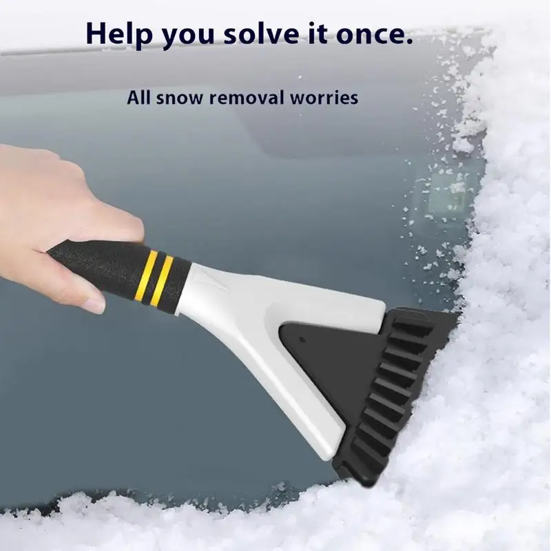 Skrobaczki do lodu przedniej szyby samochodu Antypoślizgowa mała ergonomiczna łopata usuwania śniegu z dwuwarstwową piankową rączką