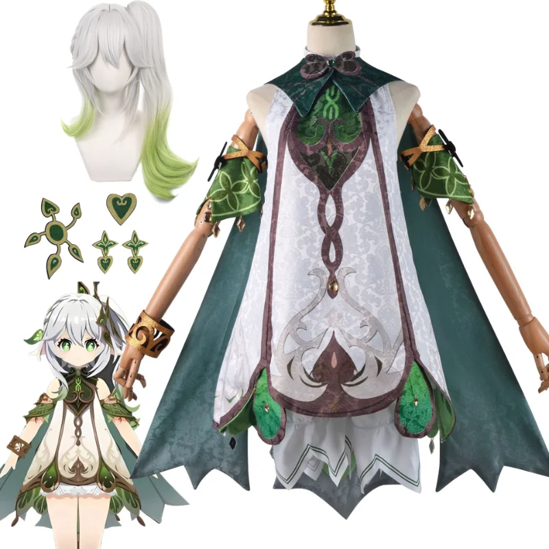 

Женский костюм для косплея Geshin Impact Sumeru Nihada, парик для девушек, нахида, вечерние костюмы на Хэллоуин, полный комплект для ролевых игр