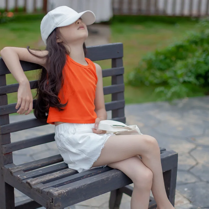 

Clothing Set For Girl Teens Casual Summer 2022 Cotton T-shirt Vest & Shorts Sets Children Clothes Suit For Kids Girls Outfit