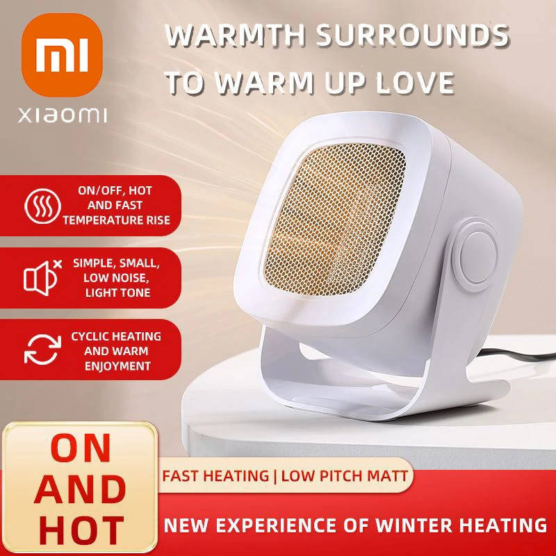 

Новый электрический вентилятор Xiaomi, нагреватель, портативный настольный домашний настенный обогреватель для дома, плита, радиатор, обогреватель, машина для зимы