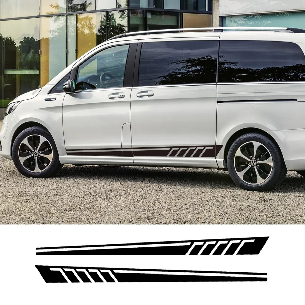 Фото Наклейки на боковую дверь автомобиля для Mercedes Benz Vito V Class W447 V260 Viano WV639 Виниловый декор автомобиля Deacal Аксессуары для автотюнинга №1